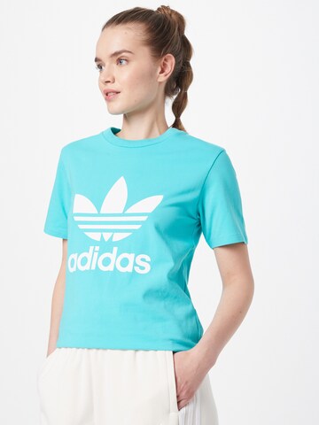Maglietta 'Adicolor Classics Trefoil' di ADIDAS ORIGINALS in blu: frontale