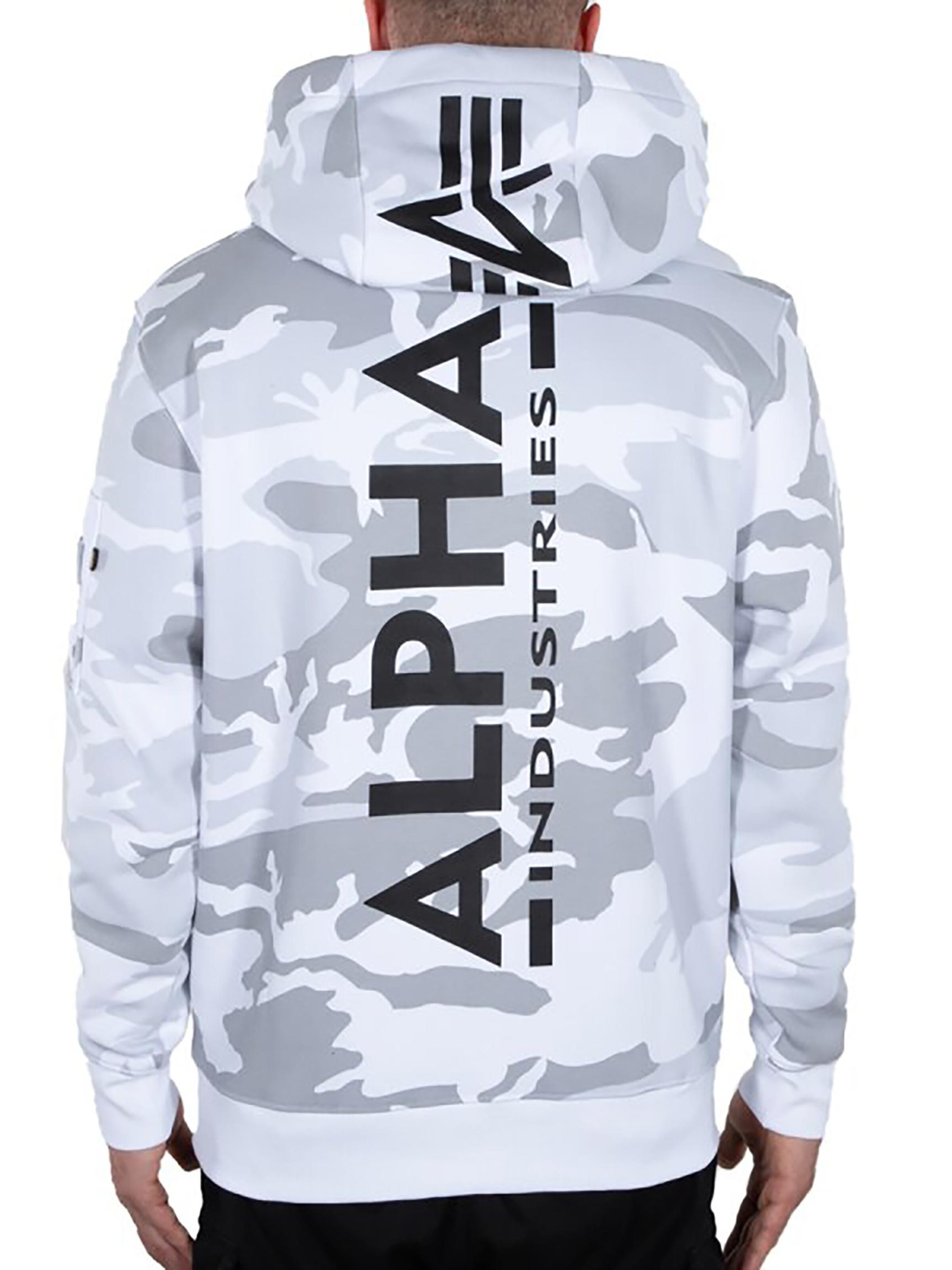 ALPHA INDUSTRIES Sweatshirt 'Back Print Camo' in Mixed colors