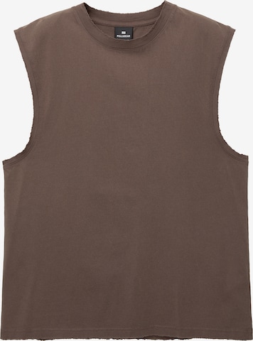 T-Shirt Pull&Bear en marron : devant