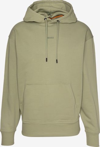 BOSS Sweatshirt 'We Small' in Green: front