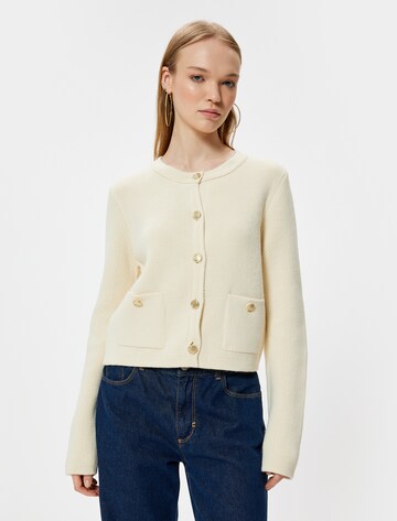 Koton Strickjacke in Weiß: Vorderseite