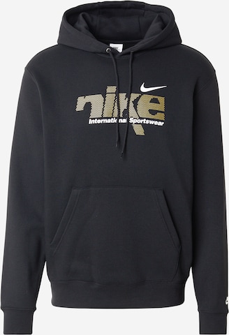 Nike Sportswear Μπλούζα φούτερ 'CLUB' σε μαύρο: μπροστά