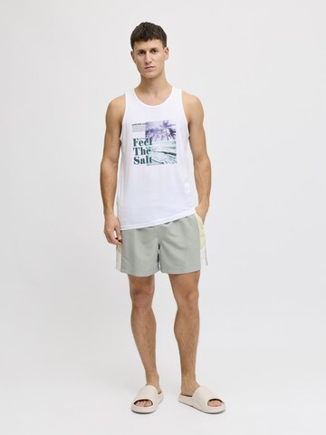 Shorts de bain 'JREBBENJAMIN' JJ Rebel en gris