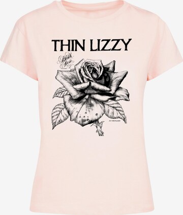 Merchcode Shirt 'Thin Lizzy - Rose' in Roze: voorkant