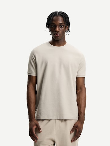Bershka Shirt in Beige: voorkant
