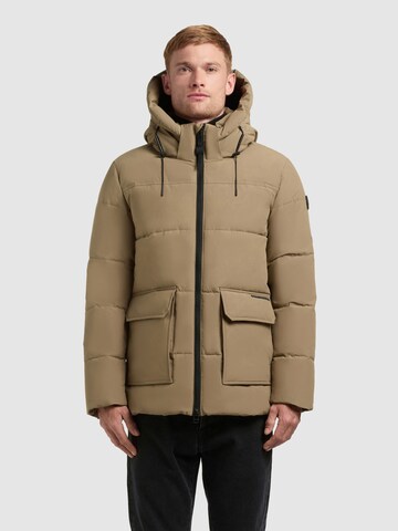 khujo Winterjacke 'Caspar' in Braun: Vorderseite
