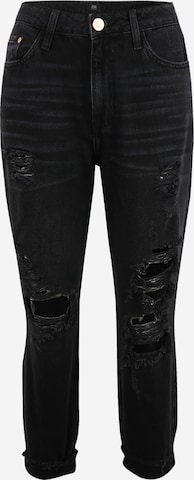 River Island Petite Slimfit Jeans 'Carrie Russel' in Zwart: voorkant