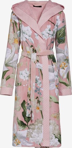 ESSENZA Long Bathrobe 'Perri Rosalee' in Pink: front