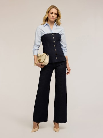 MOTIVI Wide leg Jeans in Blauw