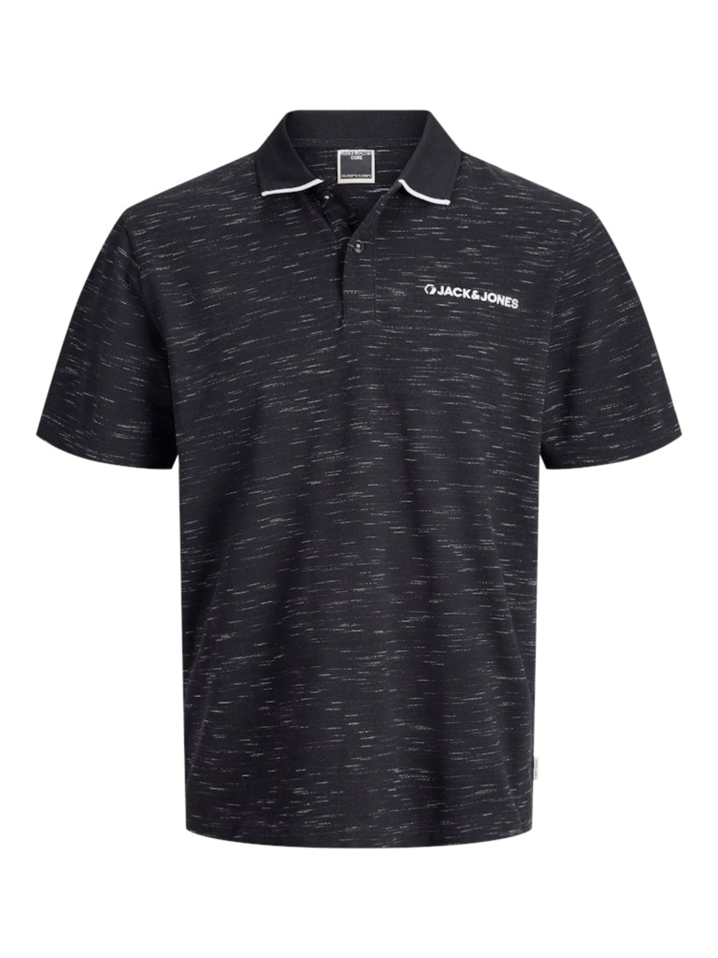 JACK & JONES Shirt 'JCOLOGAN INJECT' in Zwart: voorkant