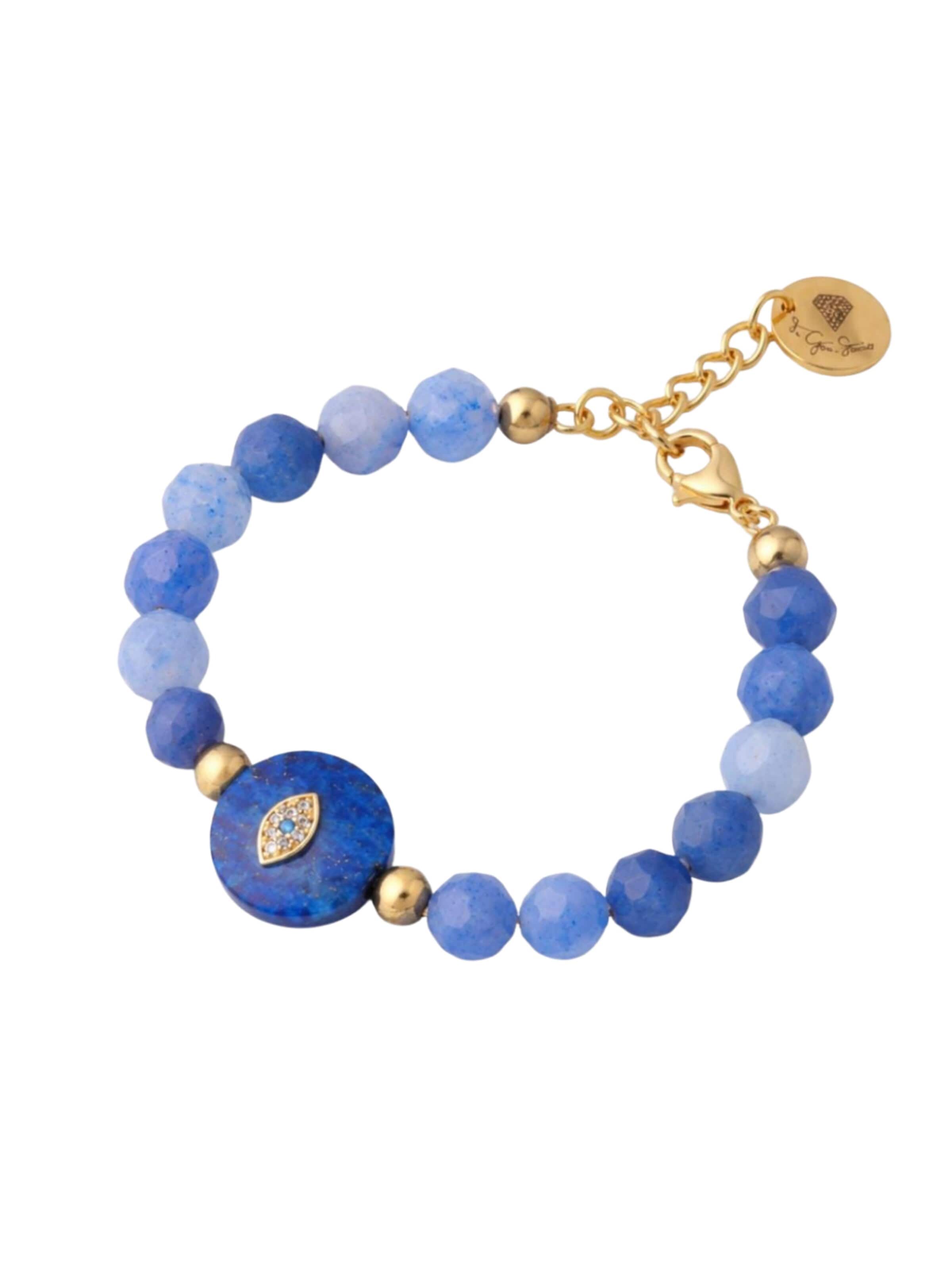 THE GEM STORIES JEWELRY Armband in Blauw: voorkant