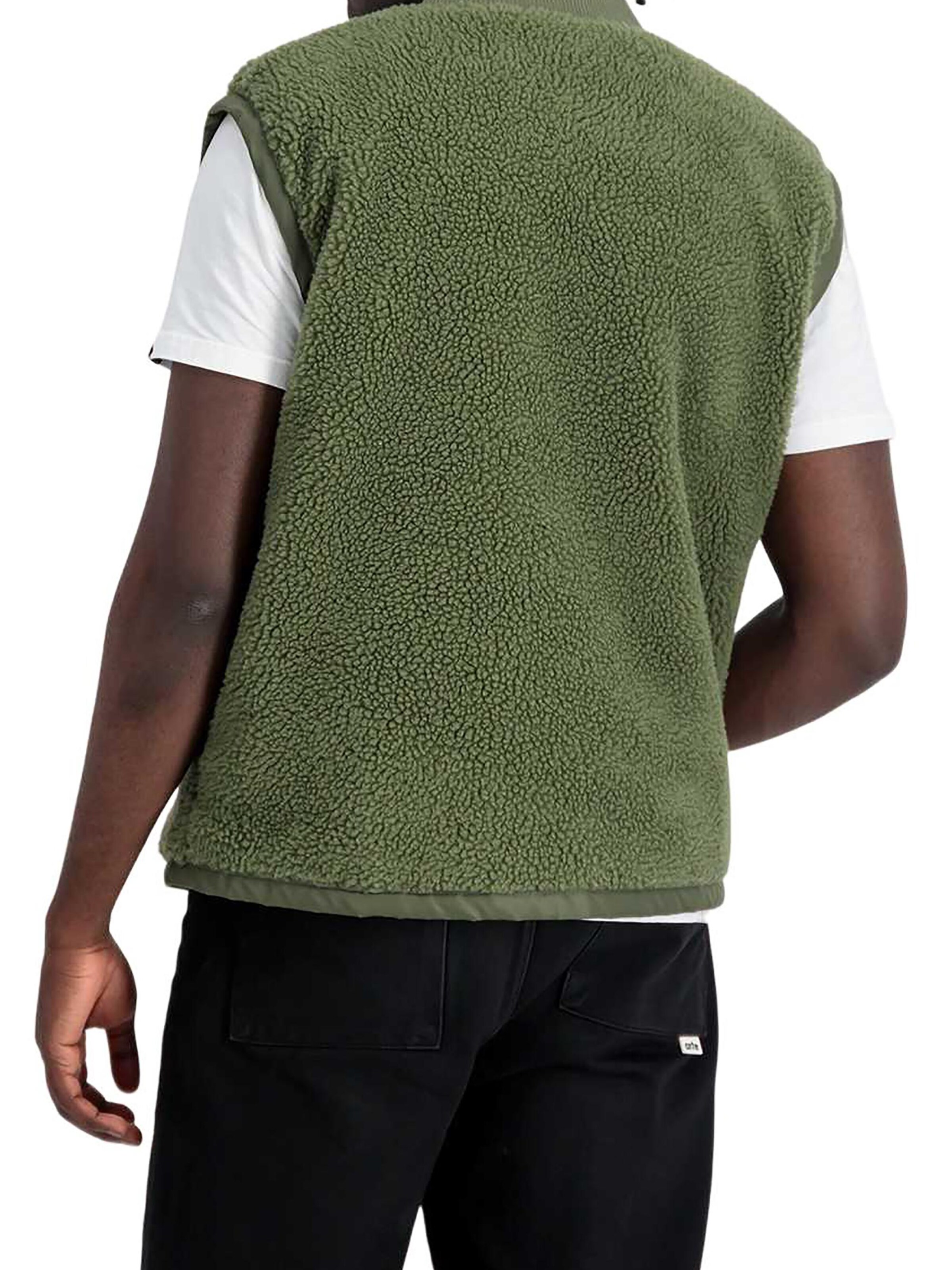 ALPHA INDUSTRIES Vest 'Teddy' in Green