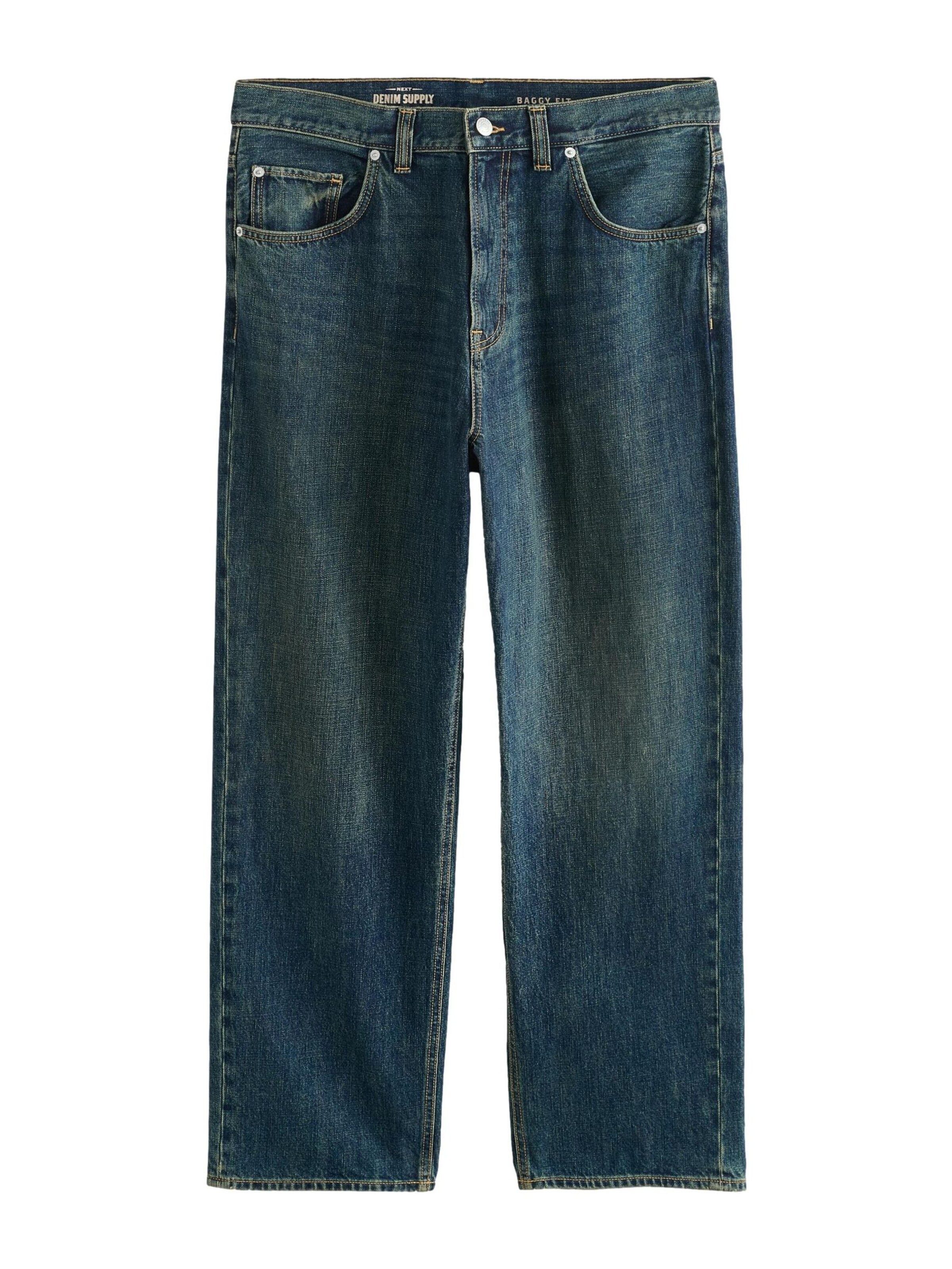 Next Baggy Jeans in Blau: Vorderseite