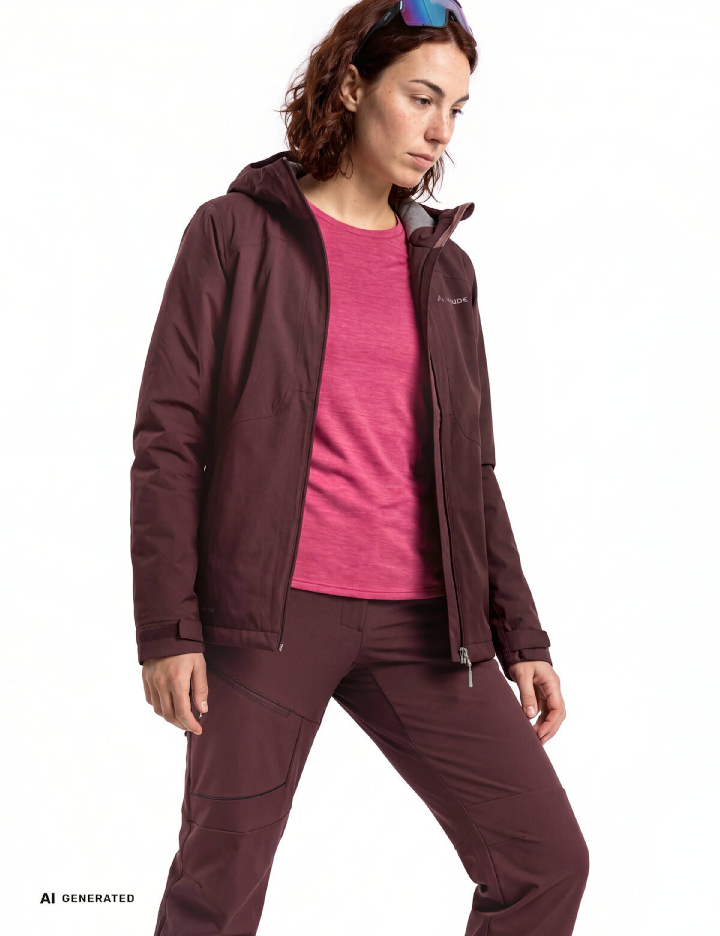 VAUDE Morkon Wool-lined Jacket in Rot