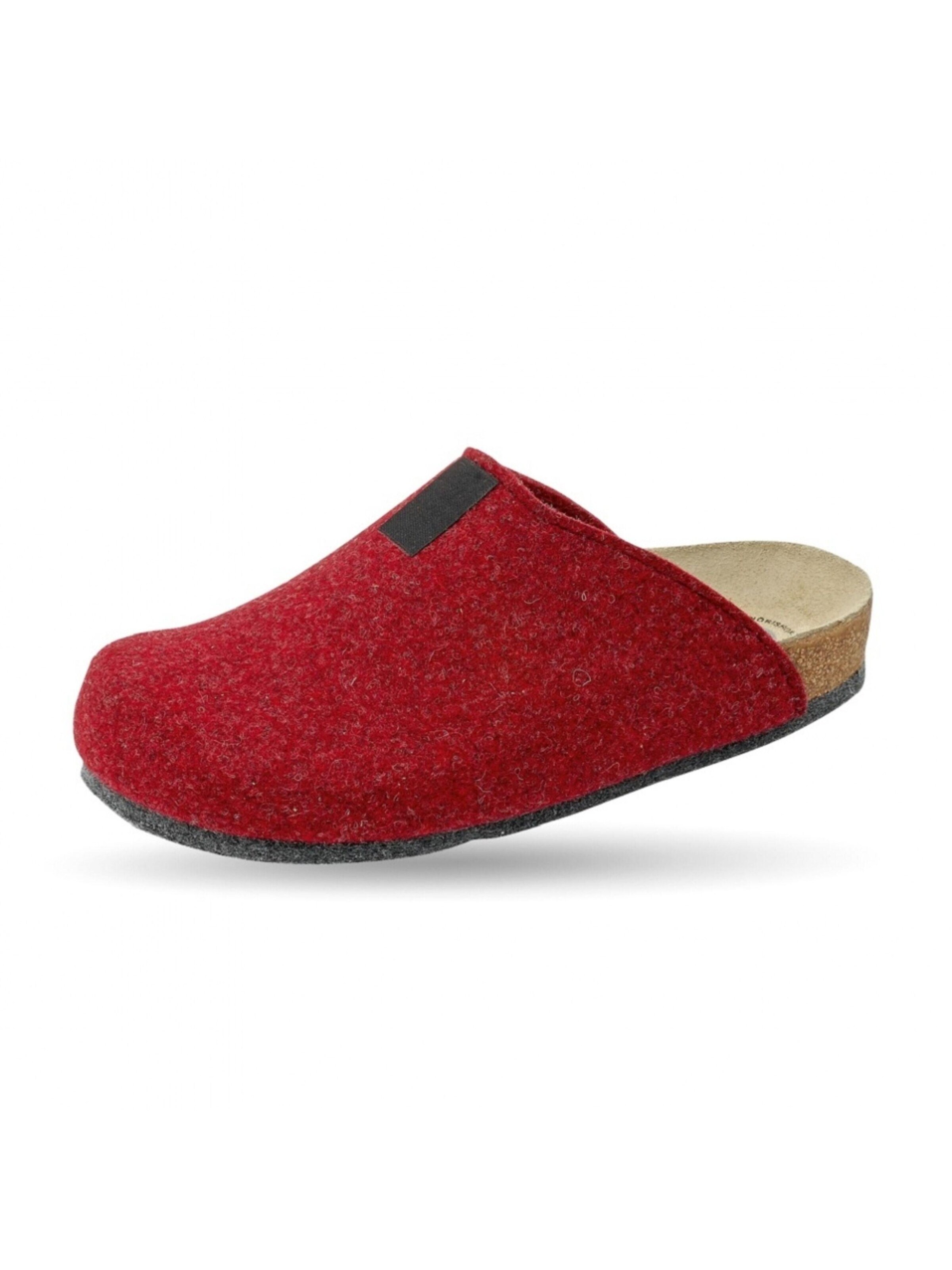 Weeger Clogs 'Hausschuh Art.48017-60'‌‌‌‌‌‌‌ in Rot: Vorderseite
