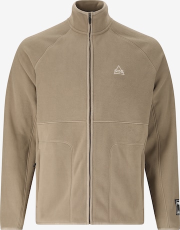 SOS Fleecejacke 'Munson' in Braun: Vorderseite