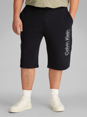 Calvin Klein Big & Tall Normální Kalhoty – černá: přední strana
