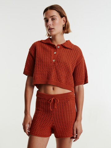 Pull-over 'Jule' EDITED en marron : devant