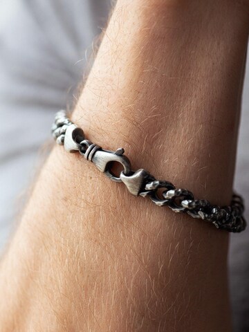 Braccialetto 'CRUMPLED' di REYTEL in argento