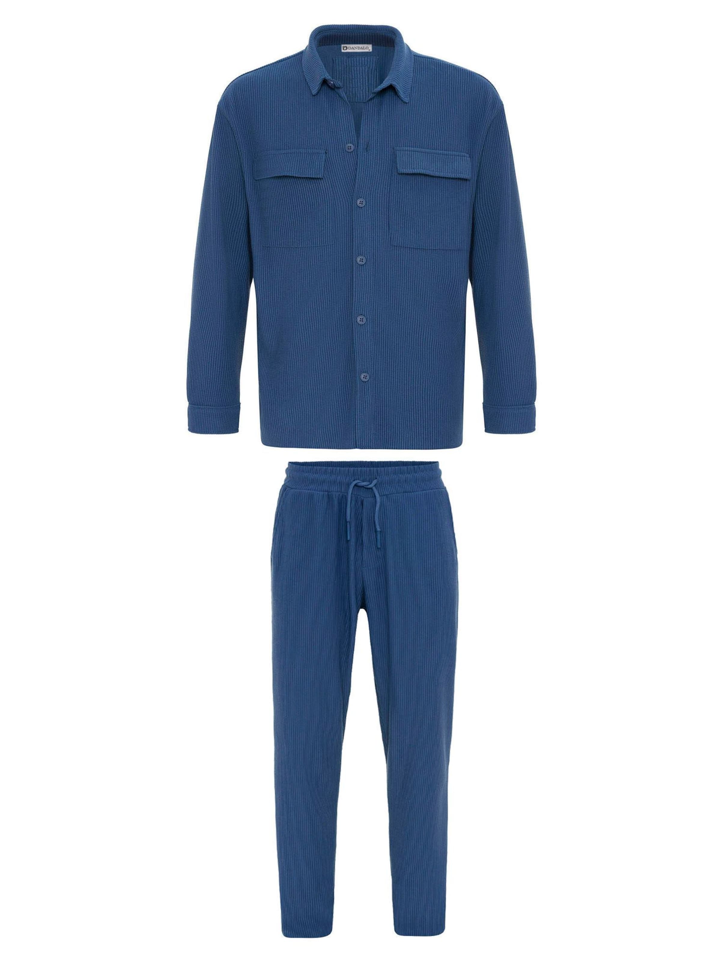Dandalo Hausanzug in Blau: Vorderseite