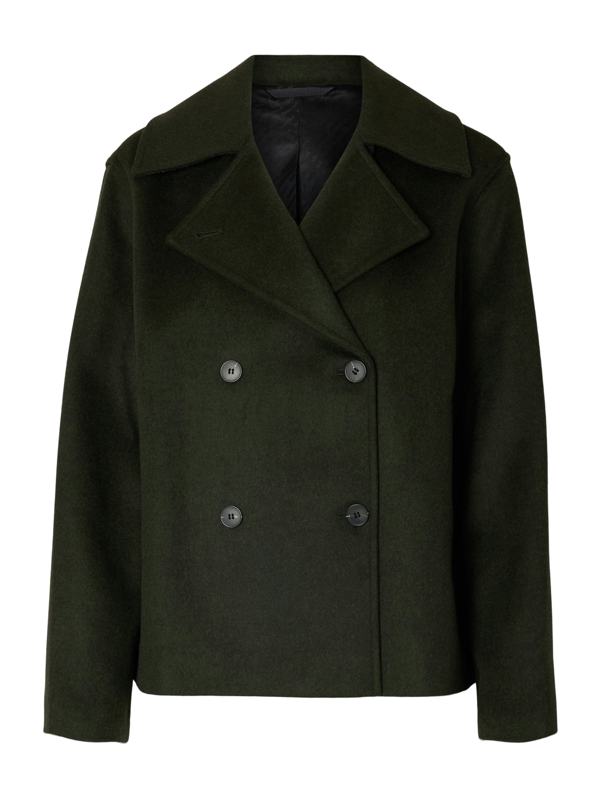 SELECTED Between-Season Jacket 'SLFALMA' in Green: front