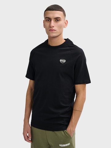 T-Shirt fonctionnel Hummel en noir : devant