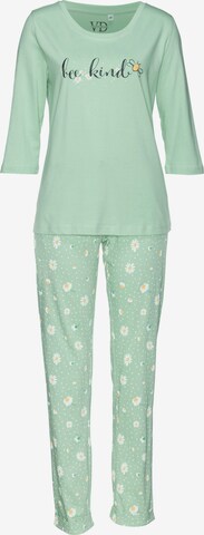 VIVANCE Pyjama in Groen: voorkant