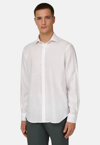 Boggi Milano Regular Fit Hemd in Weiß: Vorderseite
