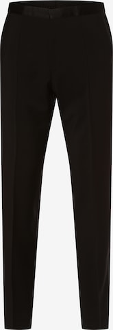 HUGO Red Regular Pleated Pants in Black: front