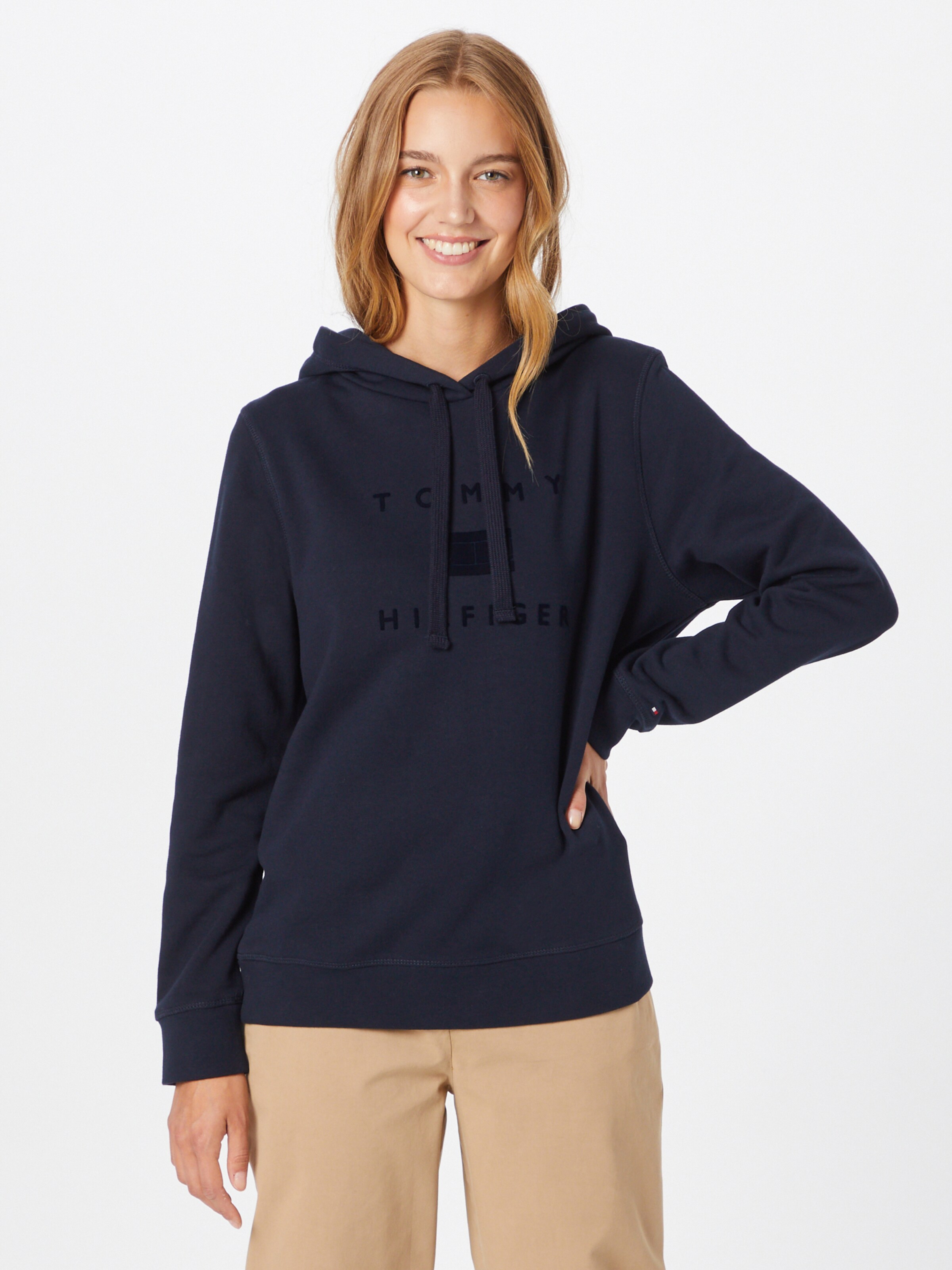 Frauen Sweat TOMMY HILFIGER Sweatshirt in Marine - WQ24785 Frauen Sweat TOMMY HILFIGER Sweatshirt in Marine - WQ24785