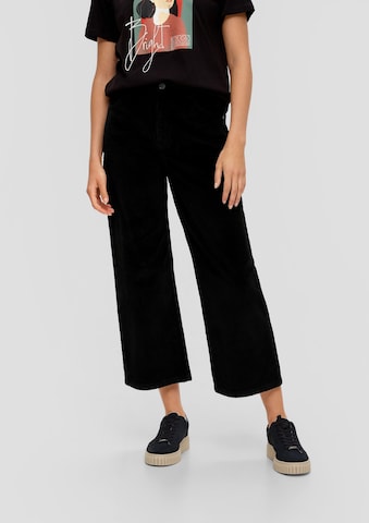 Wide Leg Pantalon s.Oliver en noir : devant