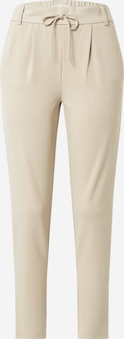 ONLY Slim fit Pleat-Front Pants 'Poptrash' in Beige: front