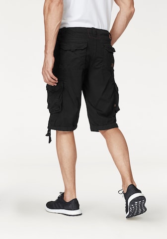 Regular Pantaloni cu buzunare 'Jet' de la ALPHA INDUSTRIES pe negru