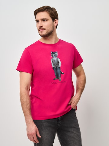 T-Shirt 'Minimalist Cat' Cat e Lolette en rose