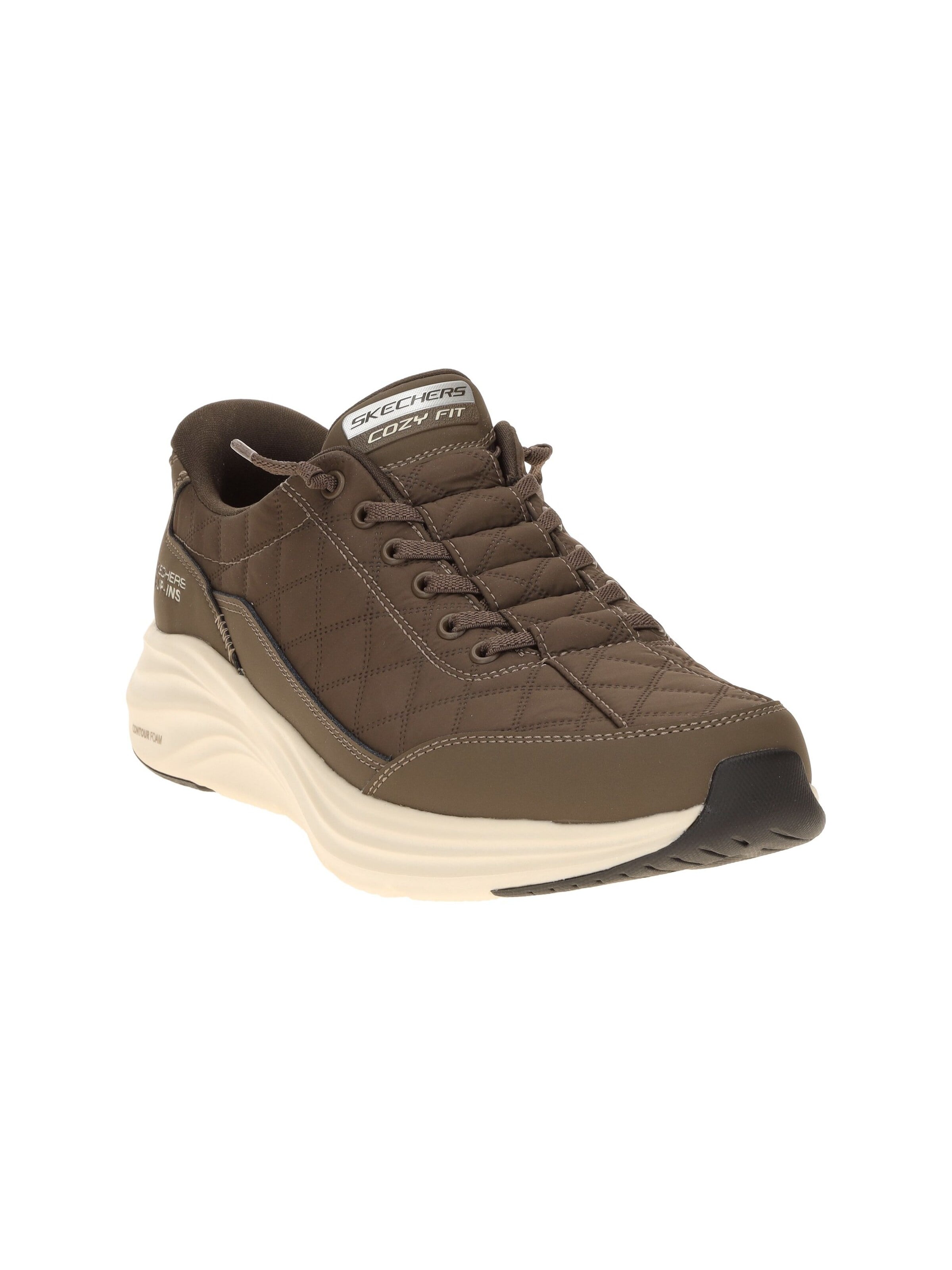 SKECHERS Platform trainers 'Contour Foam - Cozy Fit' in Brown: front