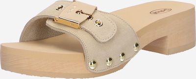 Scholl Iconic Pantoletter 'PESCURA JANE' i cappuccino / guld, Produktvisning