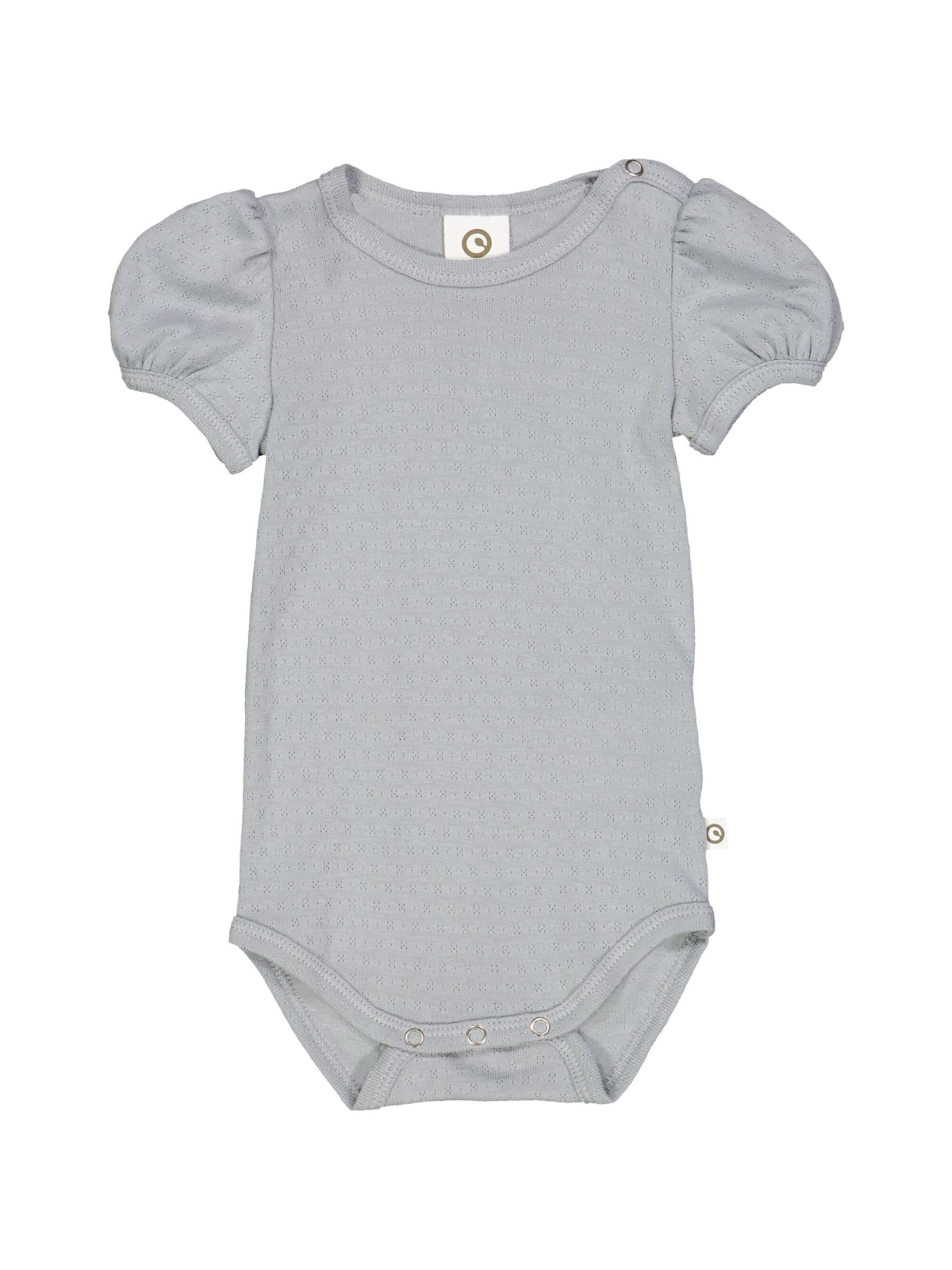 Tutina / body per bambino di Müsli by GREEN COTTON in blu: frontale
