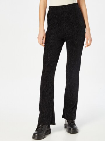 ABOUT YOU Flared Pants 'Chiara' in Black: front