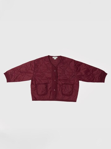 Maru + Bo Overgangsjakke 'LIGHT PADDED KIMONO JACKET WITH STITCHING' i rød