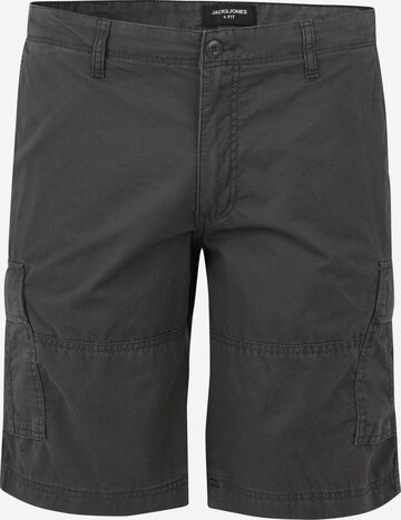 Jack & Jones Plus Regular Cargo Pants 'COLE CAMPAIGN' in Grey: front