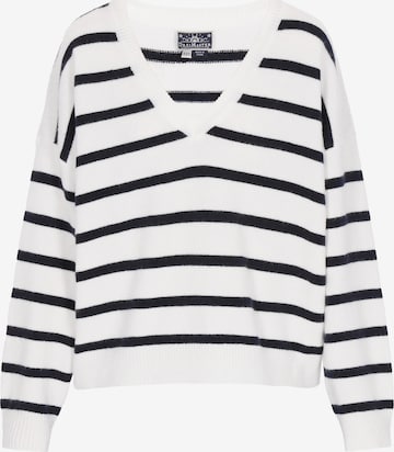 DreiMaster Maritim Sweater 'Classic Look' in White: front