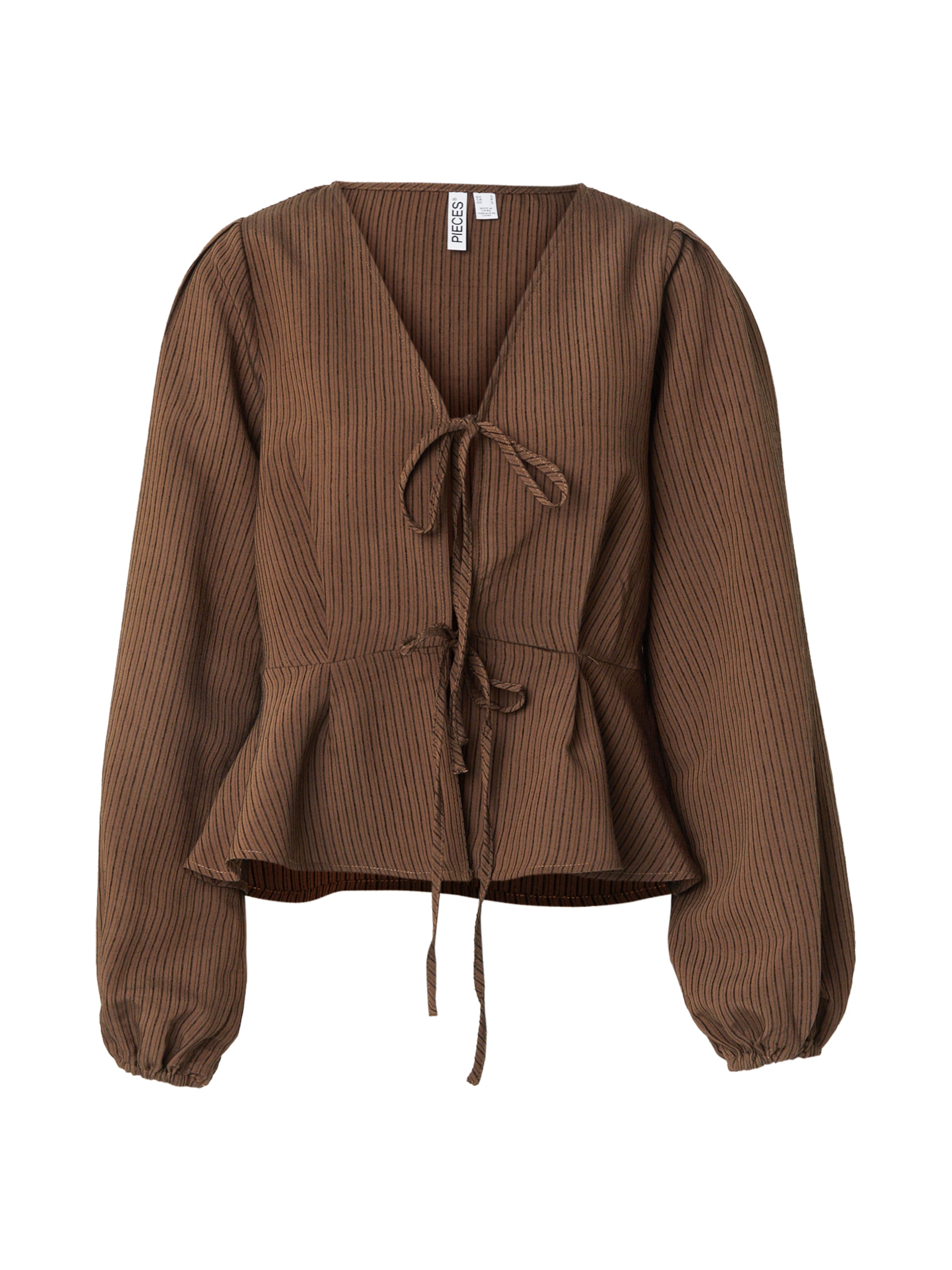 PIECES Bluse 'PCNANNIE' in schoko / dunkelbraun, Produktansicht