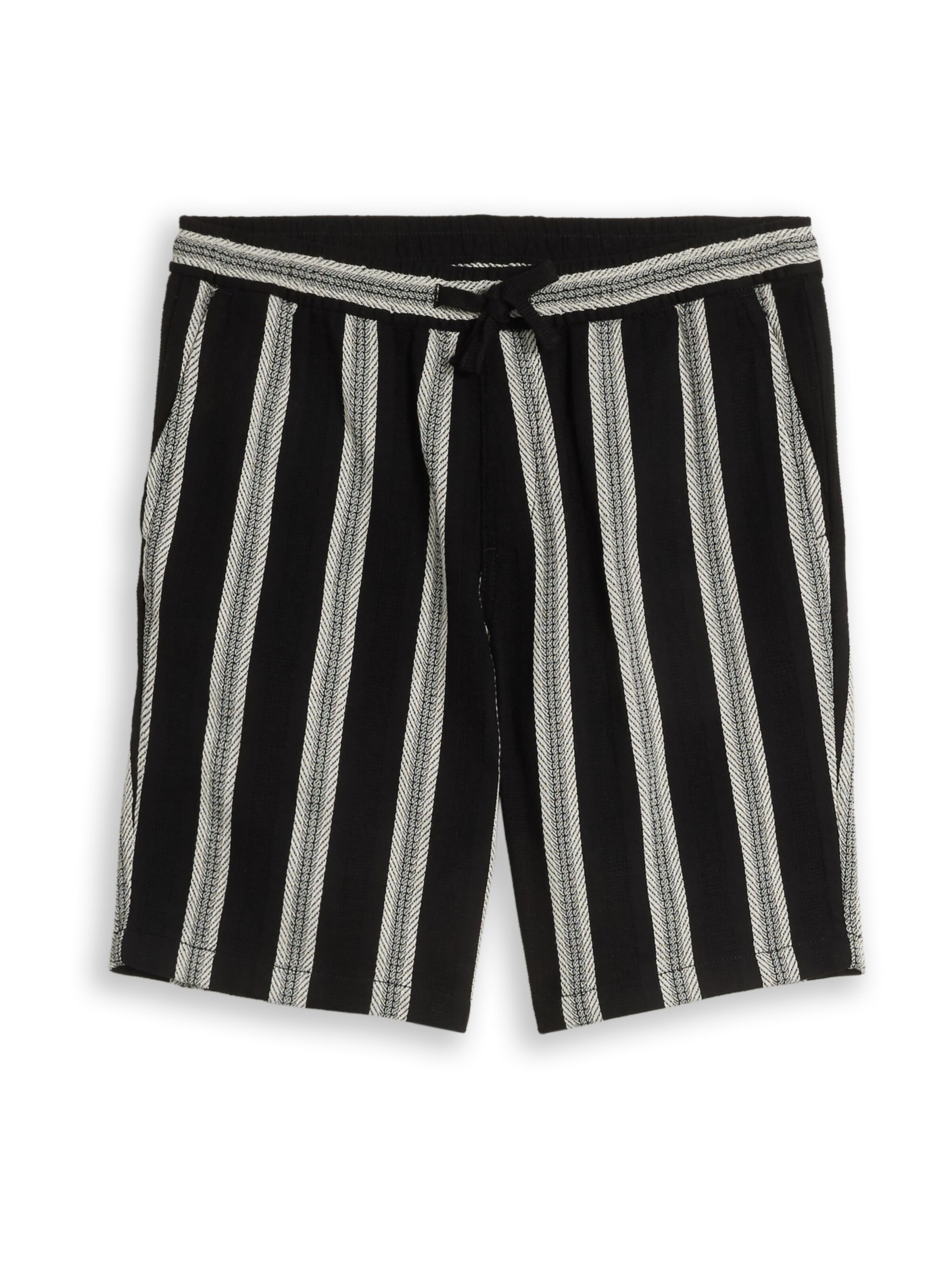 TOM TAILOR DENIM Loosefit Shorts in Schwarz: Vorderseite
