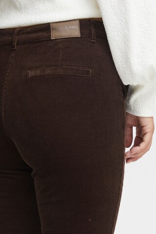 PULZ Jeans Regular Broek 'Mila' in Bruin