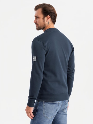 Ombre Sweatvest 'OM-SSZP-0215' in Blauw