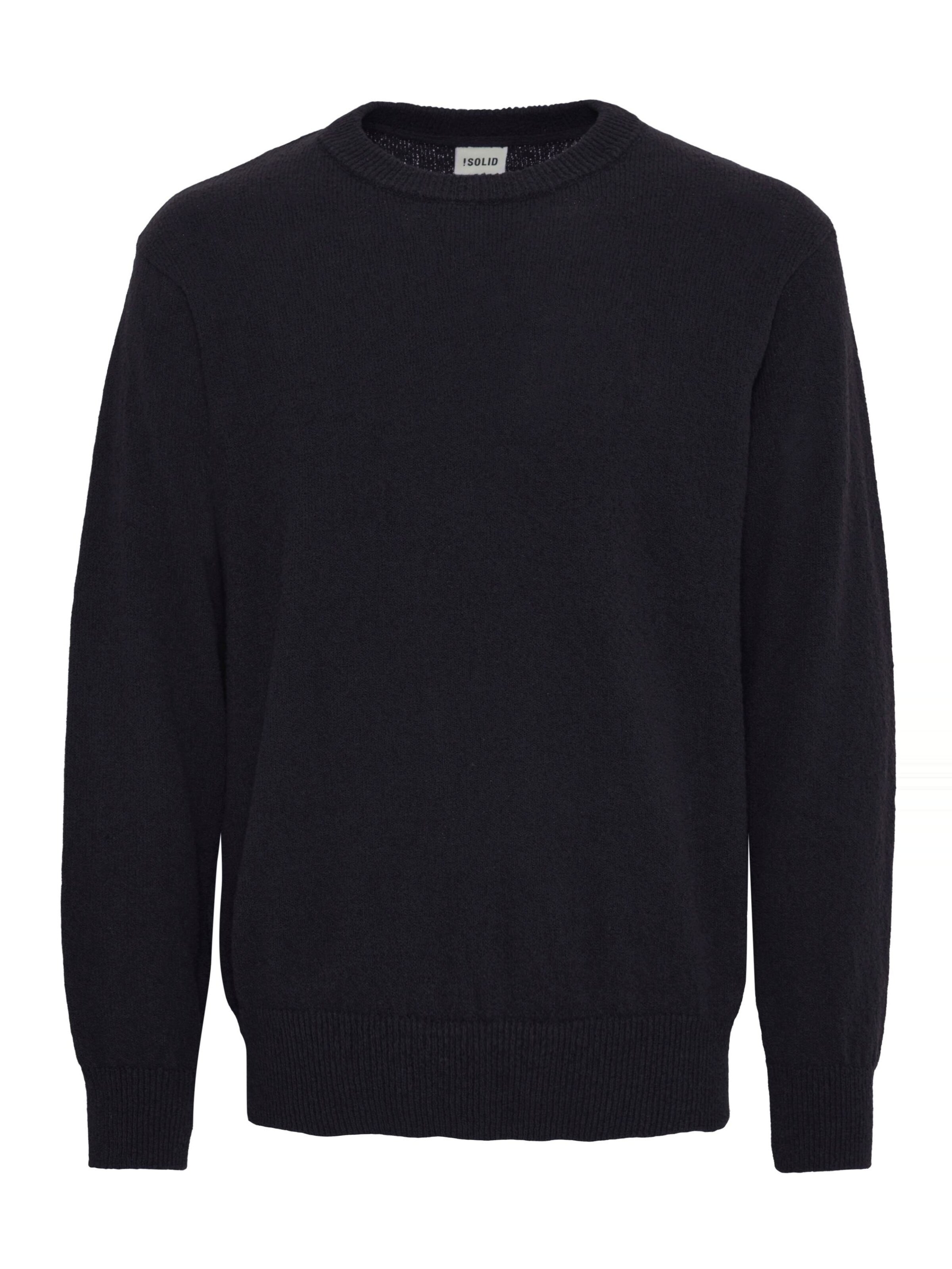 !Solid Trui 'Ike' in Zwart: voorkant