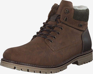 Rieker Ботинки на шнуровке в Коричневый: спереди