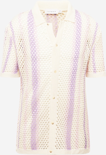 TOPMAN Vestes en maille en crème / violet / rose, Vue avec produit