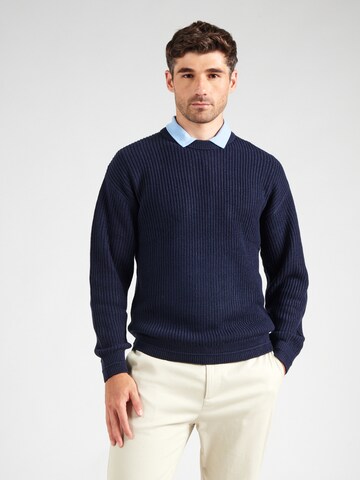JACK & JONES Pulover 'JJKaito' | modra barva: sprednja stran
