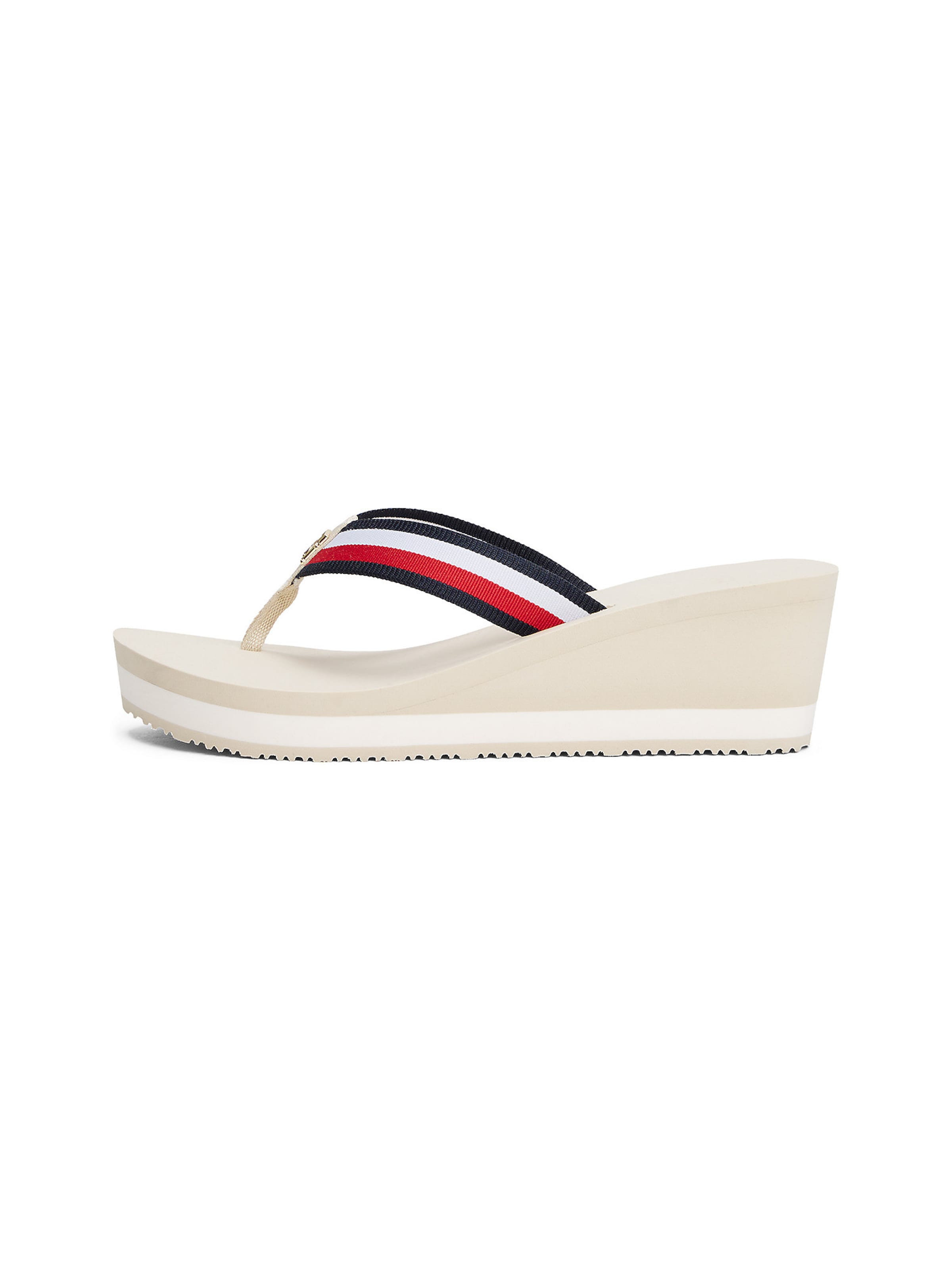 TOMMY HILFIGER T-bar sandals in Beige: front
